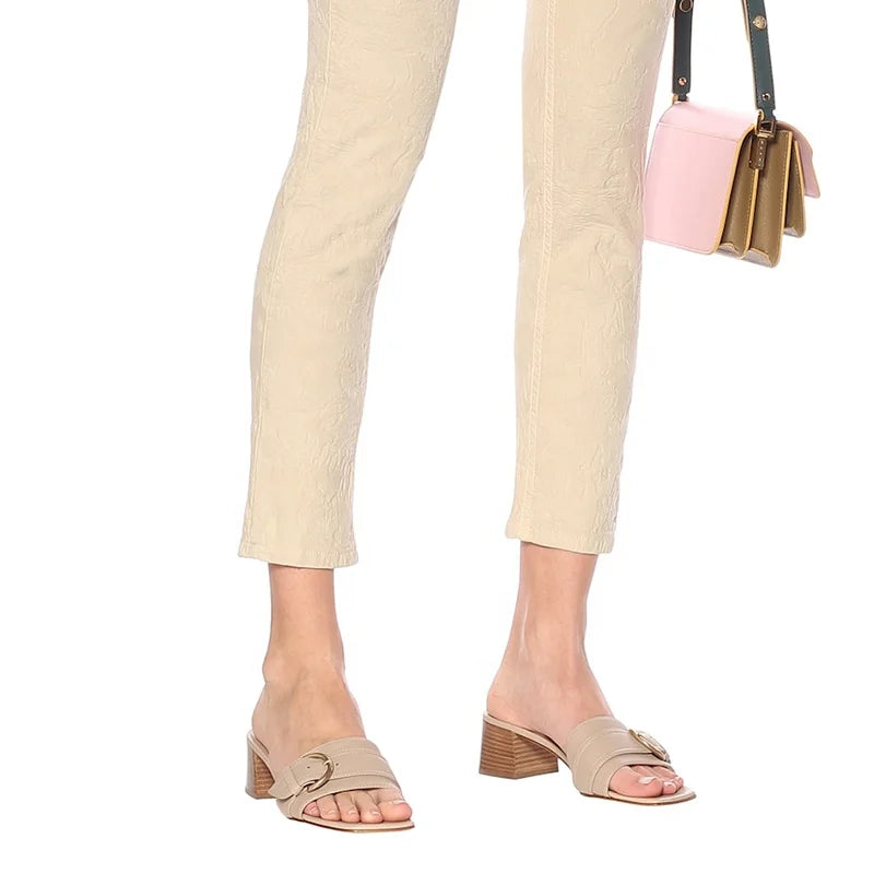 Squared Toe Block Heel Sandals