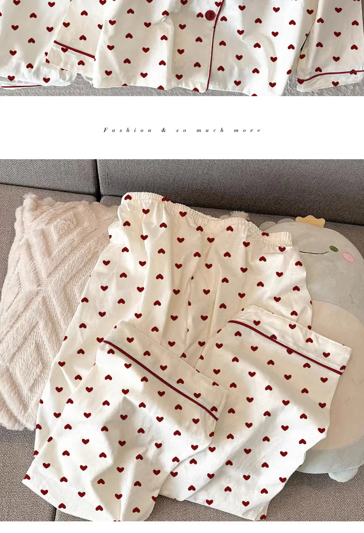 Heart Pajamas Set