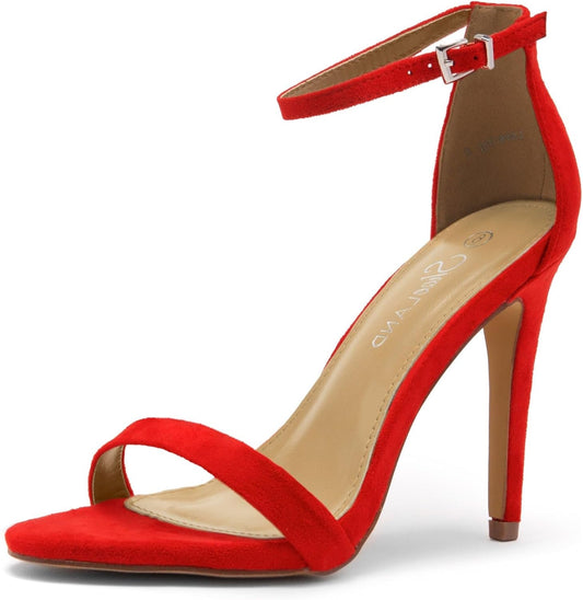 Women’S High Heels – Open Toe Stiletto Heels with Adjustable Ankle Strap | Dressy Sexy Strappy Heeled Sandals for Wedding, Prom, Party & Evening Wear