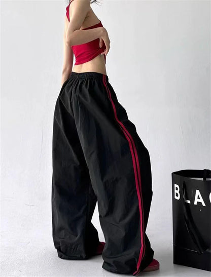 Loose Joggers Pants Women Cargo Pants Vintage Streetwear Hip Hop Y2k Baggy Wide Leg Sweatpants Casual Pockets Fashion Trousers