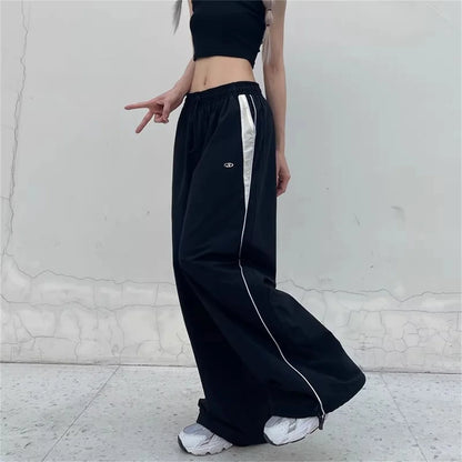 Loose Joggers Pants Women Cargo Pants Vintage Streetwear Hip Hop Y2k Baggy Wide Leg Sweatpants Casual Pockets Fashion Trousers