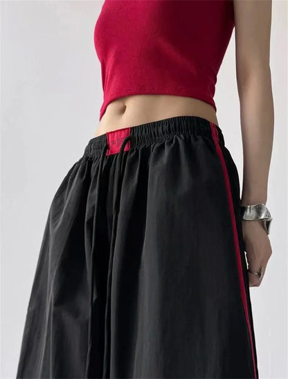 Loose Joggers Pants Women Cargo Pants Vintage Streetwear Hip Hop Y2k Baggy Wide Leg Sweatpants Casual Pockets Fashion Trousers