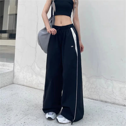 Loose Joggers Pants Women Cargo Pants Vintage Streetwear Hip Hop Y2k Baggy Wide Leg Sweatpants Casual Pockets Fashion Trousers
