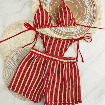 High waisted triangular soft bag swimsuit