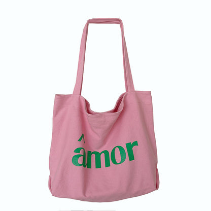 Canvas bag women's large capacity tote bag shopping bag crossbody