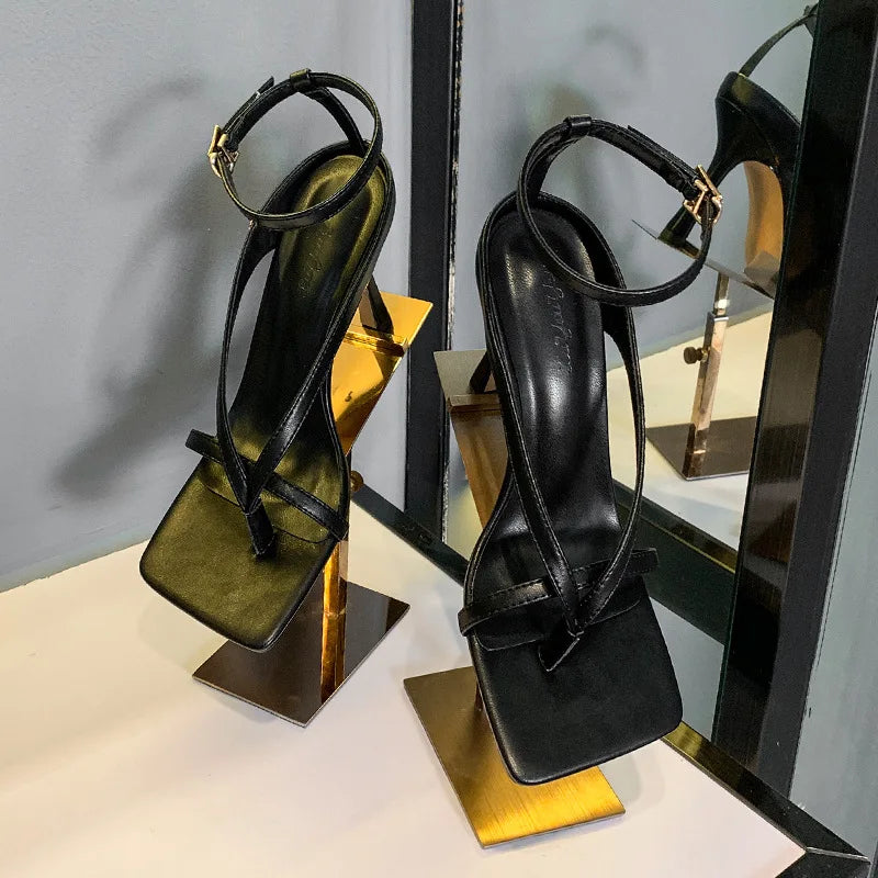 Brown Sandalias De Mujeres Open Toe  Heel