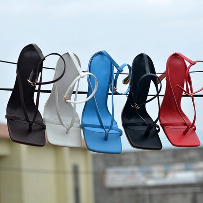 Toe Thong Heels Sandals