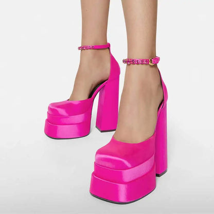 Thick Sole High Heels Chunky Platform Sandals for Women