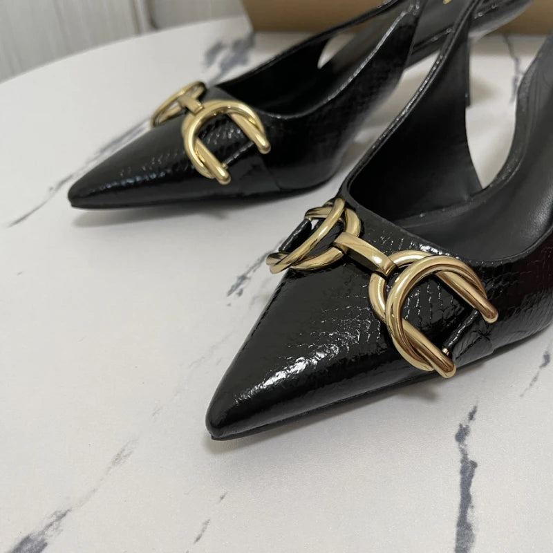 Chaussure Femme Designer Fashion Sexy Summer Sandals  Kitten Mules Black Women High Heels