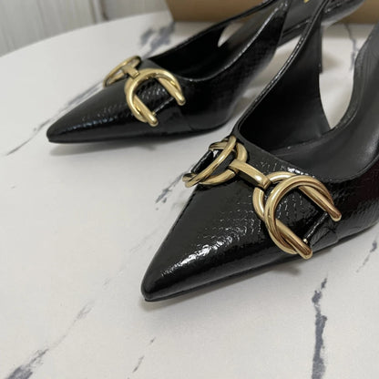 Chaussure Femme Designer Fashion Sexy Summer Sandals  Kitten Mules Black Women High Heels