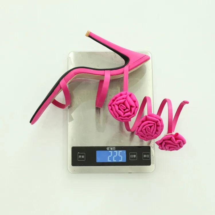 Flower Wrap Around Straps  Heels