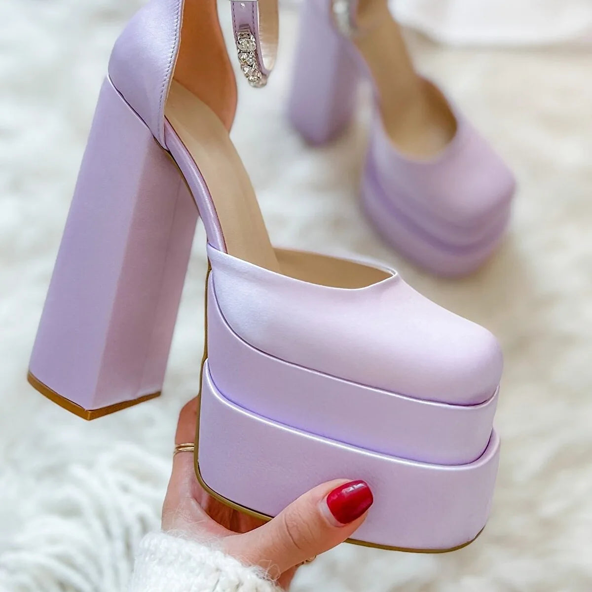 Thick Sole High Heels Chunky Platform Sandals for Women