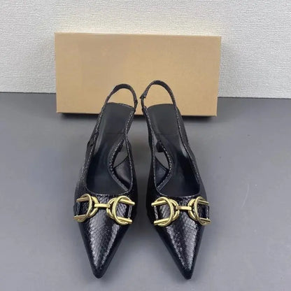 Chaussure Femme Designer Fashion Sexy Summer Sandals  Kitten Mules Black Women High Heels