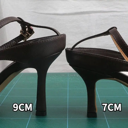Toe Thong Heels Sandals