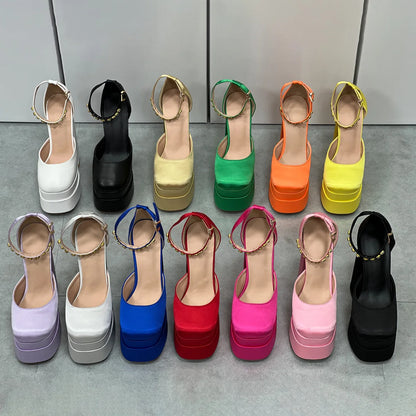Thick Sole High Heels Chunky Platform Sandals for Women