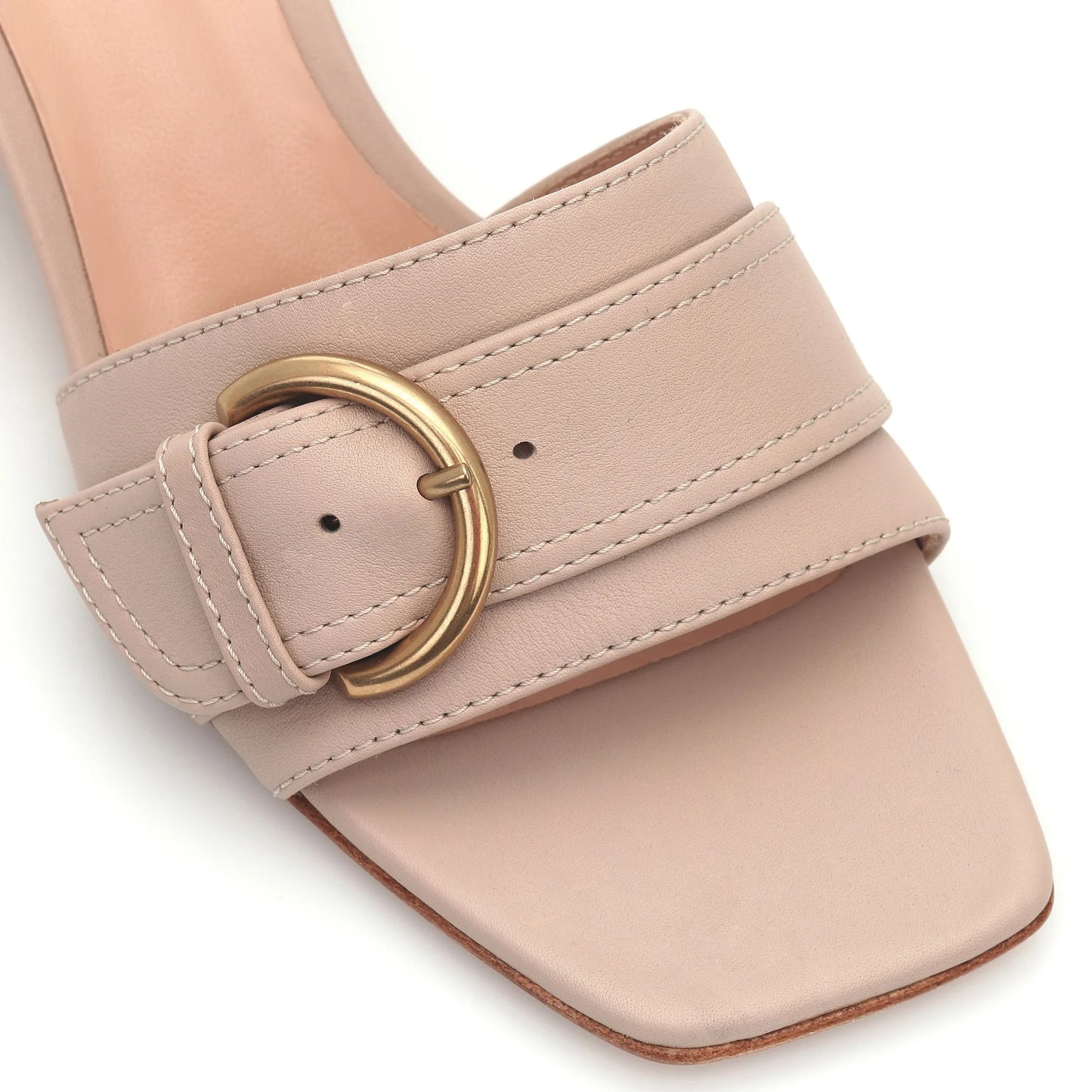 Squared Toe Block Heel Sandals