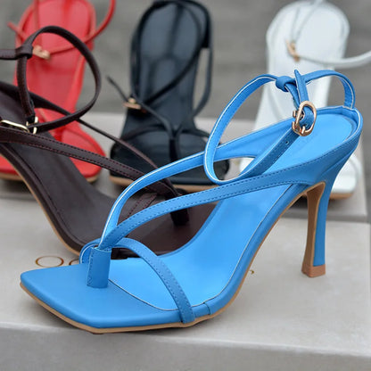 Toe Thong Heels Sandals