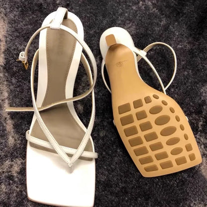 Toe Thong Heels Sandals