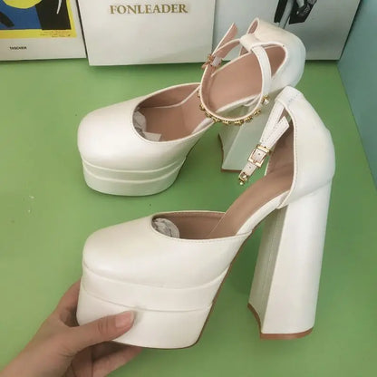 Thick Sole High Heels Chunky Platform Sandals for Women