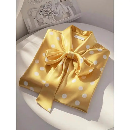 Satin Polka Dot Print Shirt