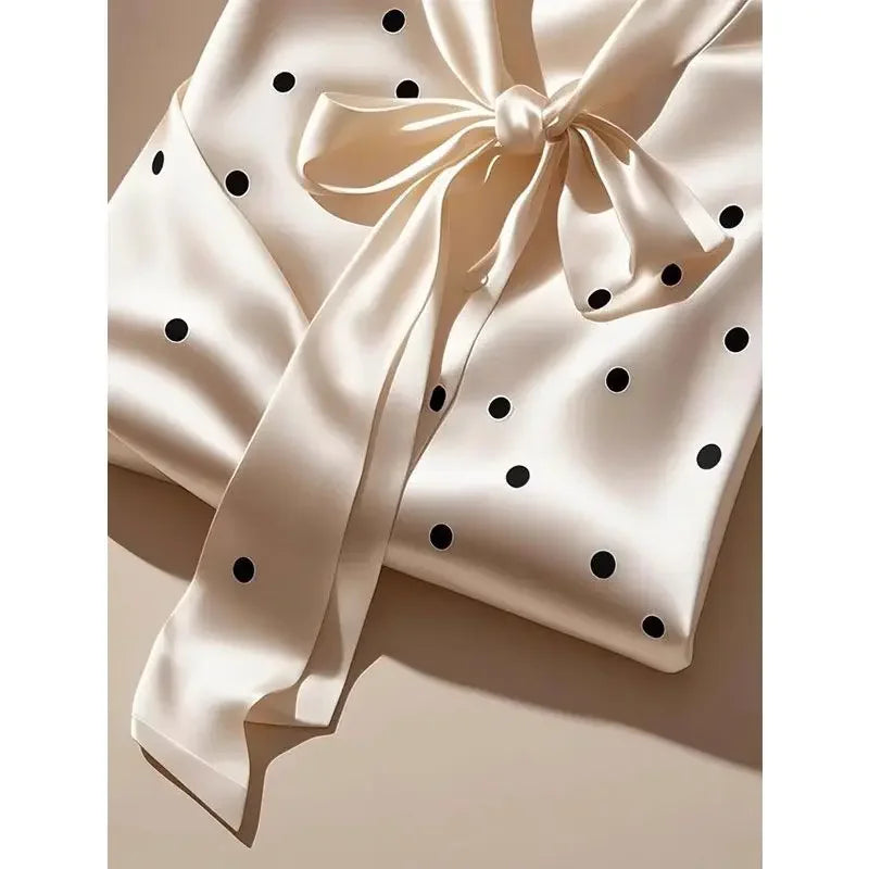 Satin Polka Dot Print Shirt