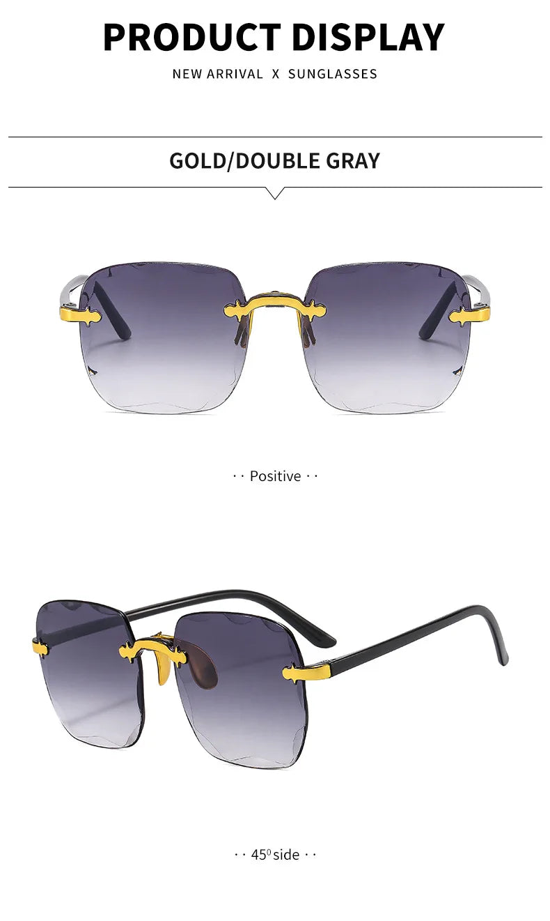 Rimless Square Sunglasses