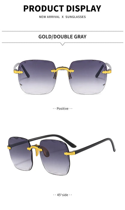 Rimless Square Sunglasses