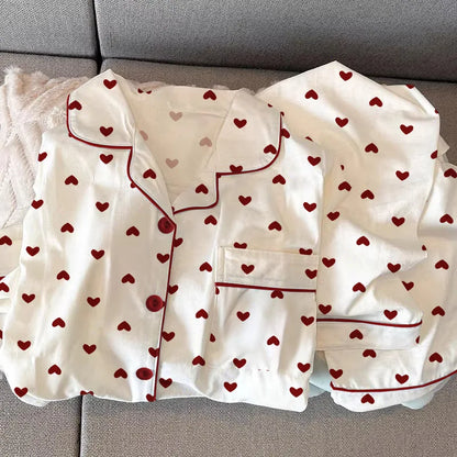 Heart Pajamas  Set