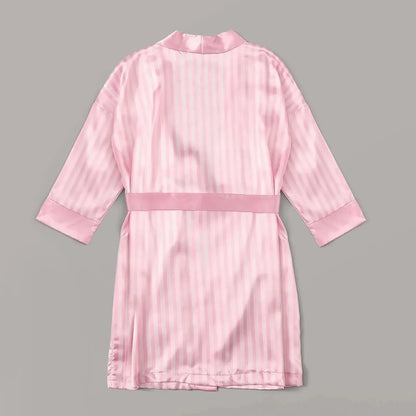 Pink Silk Robe