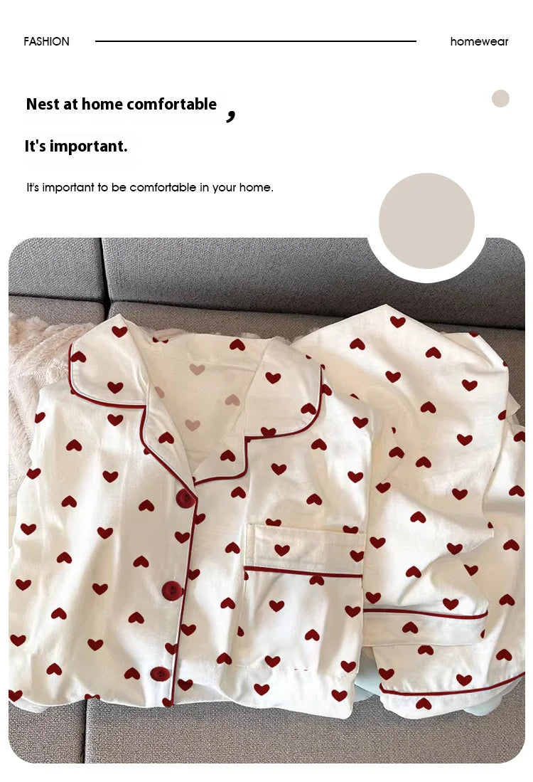 Heart Pajamas  Set