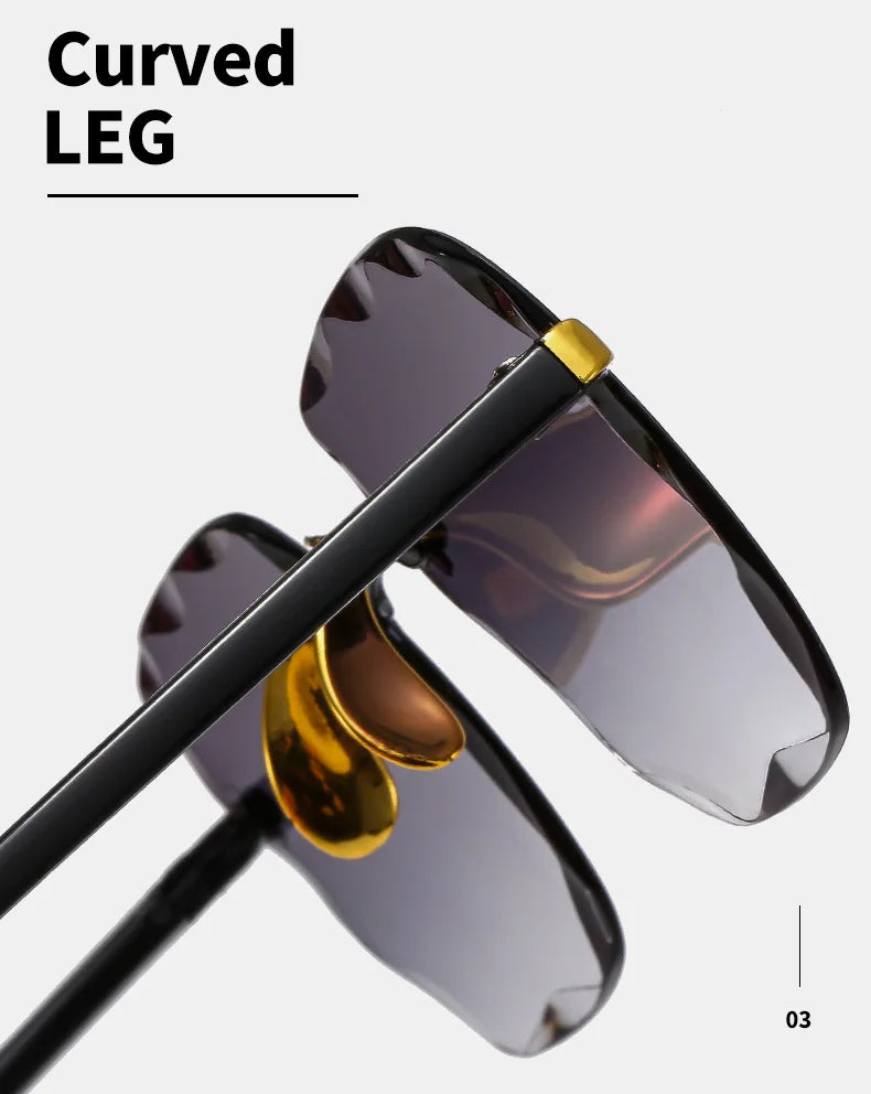 Rimless Square Sunglasses