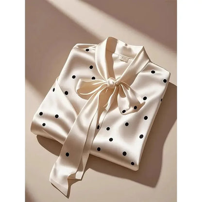 Satin Polka Dot Print Shirt