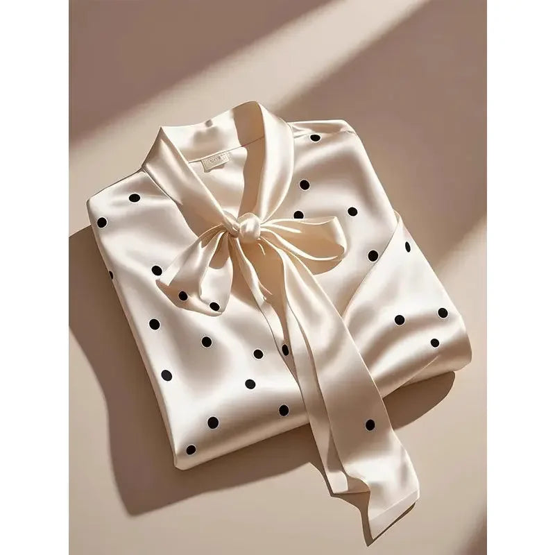 Satin Polka Dot Print Shirt