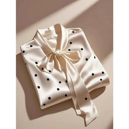 Satin Polka Dot Print Shirt