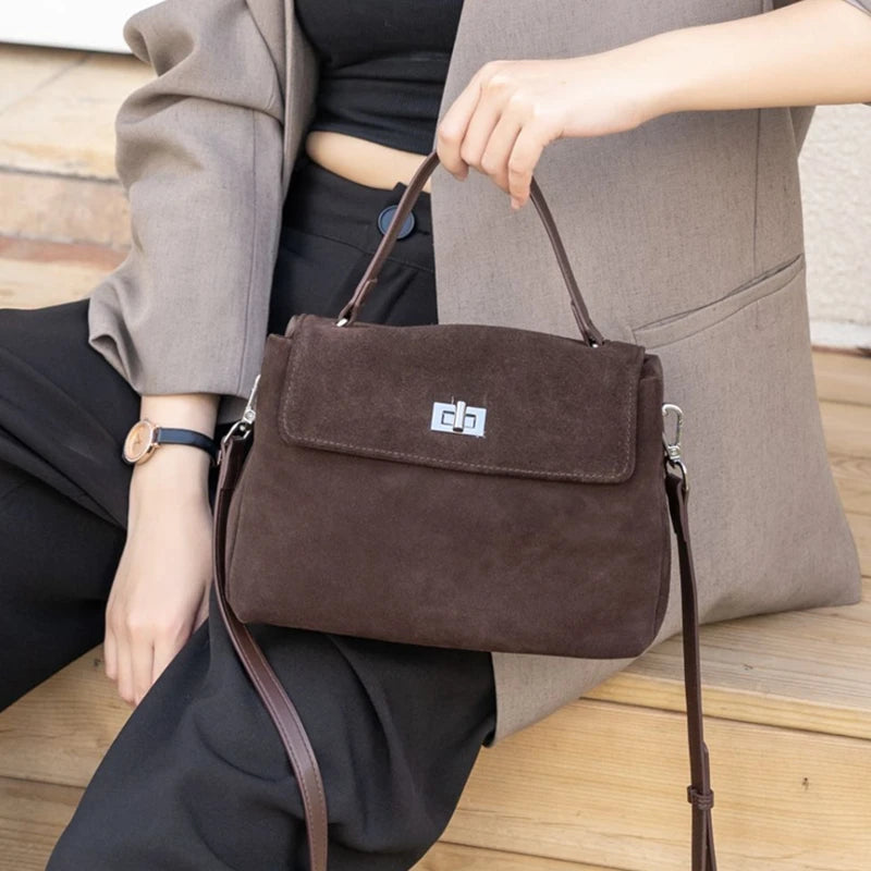 Genuine Grade Leather Women's Shoulder Crossbody Bag Luxury Designer Brand Commuting Messenger Bag for Woman Handbag Female Tote