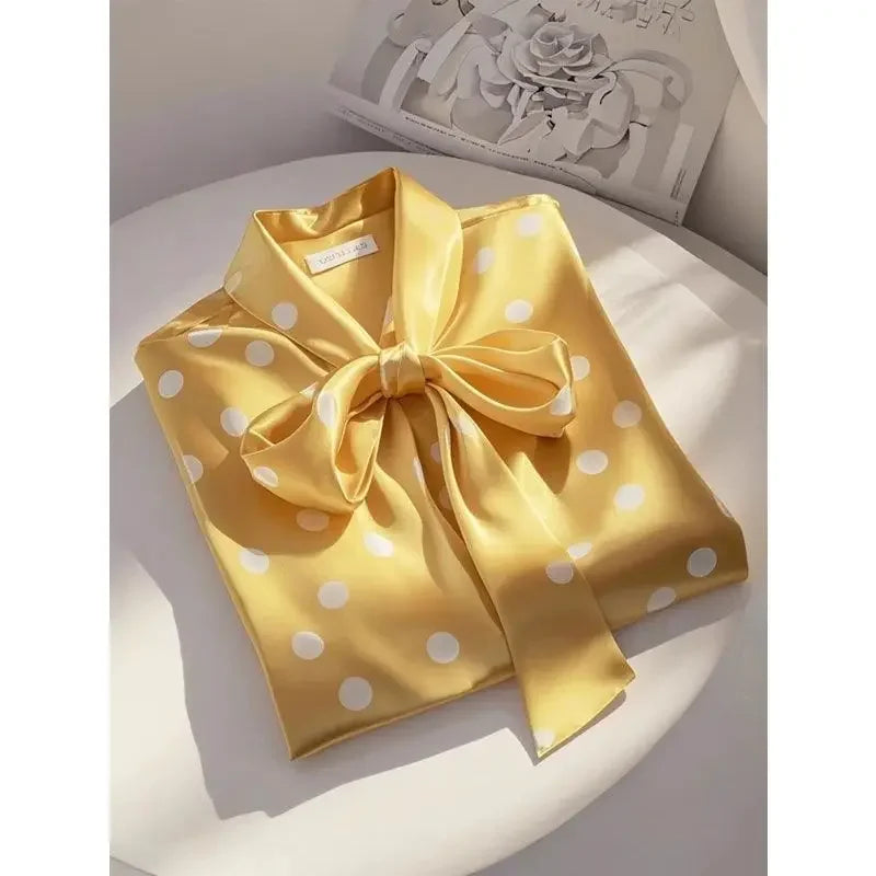 Satin Polka Dot Print Shirt