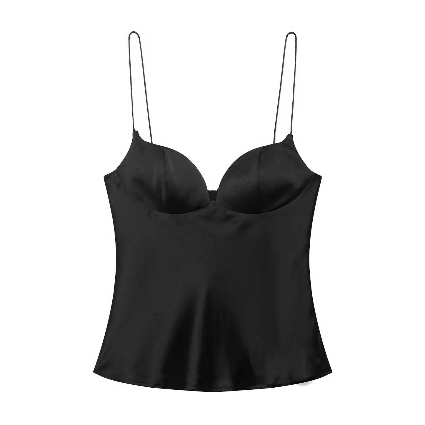 2026 New Summer Satin Textured Black Sling Tops Women Elegant V-neck Backless Tops Shirt Women Sexy Tops Club Party Tanks