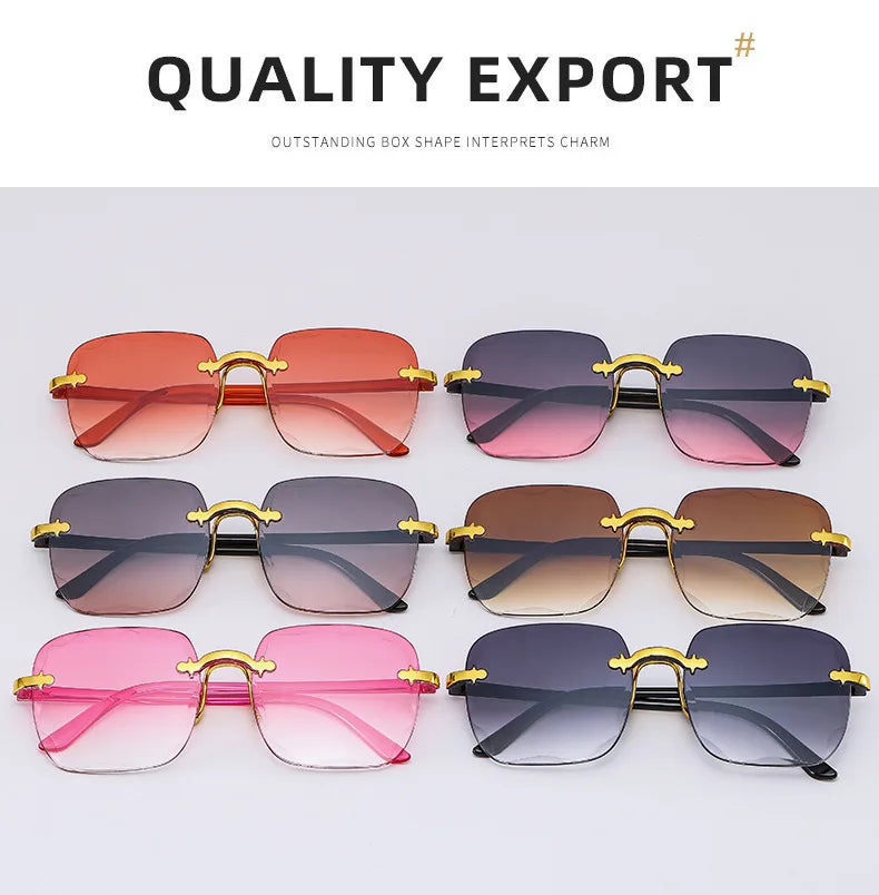 Rimless Square Sunglasses