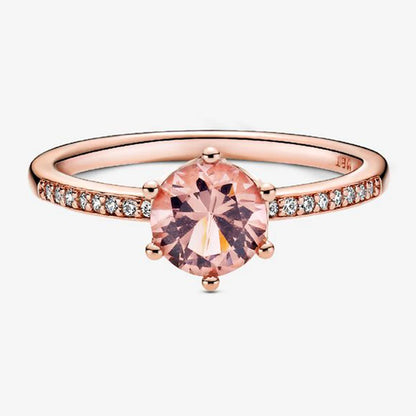 2026 New 925 Silver Love Double Layer Rose Wrong Circle Princess Noble Bow Crown Ring Exquisite DIY Charm Jewelry Gift