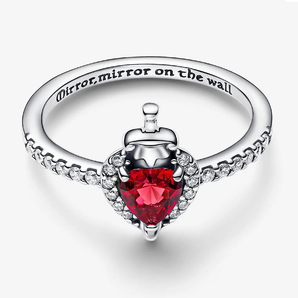 2026 New 925 Silver Love Double Layer Rose Wrong Circle Princess Noble Bow Crown Ring Exquisite DIY Charm Jewelry Gift
