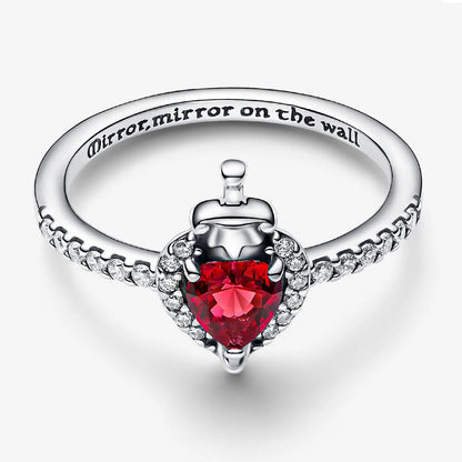 2026 New 925 Silver Love Double Layer Rose Wrong Circle Princess Noble Bow Crown Ring Exquisite DIY Charm Jewelry Gift