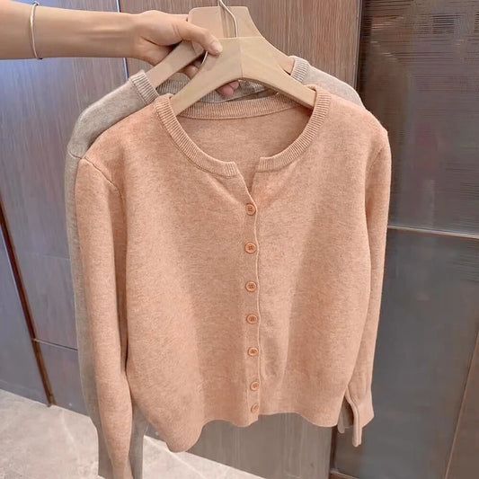 2026 New Fashion Women's Fleece Knit Loose Short Cashmere Sweater Round Neck Warm Korean Sle Casual Female Sweater Top Cloting