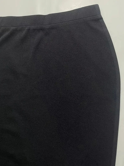 2026 Summer Plus Size Solid Slim Skirt, Casual High Waist Slit Skirt, Women's Plus SizeClothing