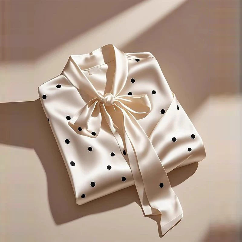Satin Polka Dot Print Shirt