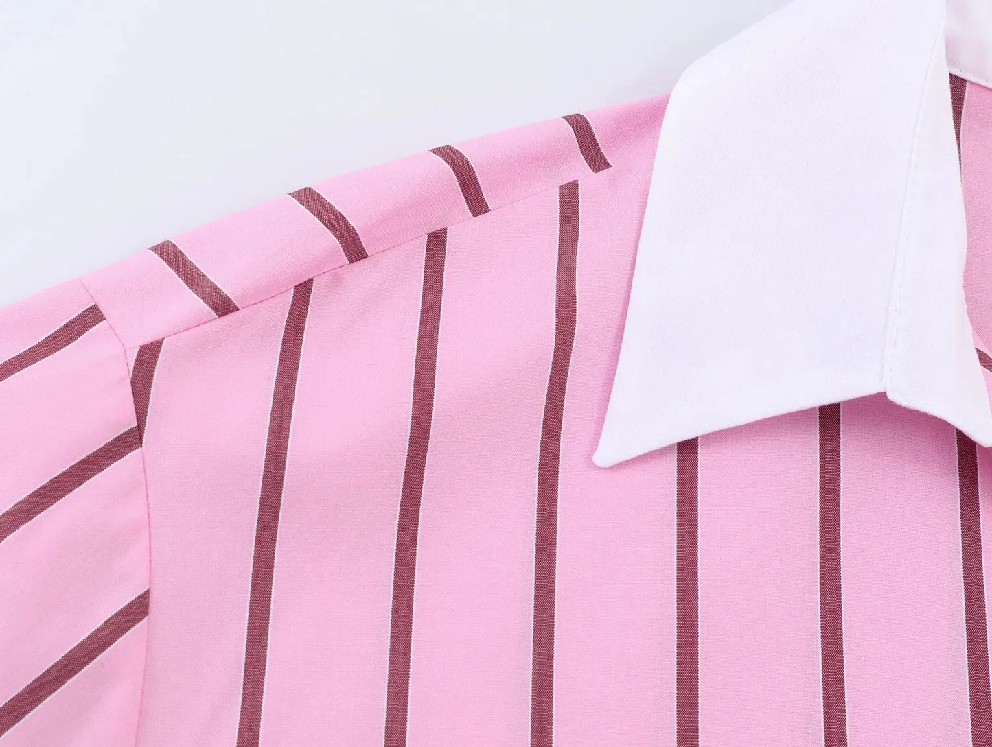 Women Blouses Tops Spring New Fashion Color Blocking Elegant Women's Shirts Tops Chic Street Single-breasted Tops