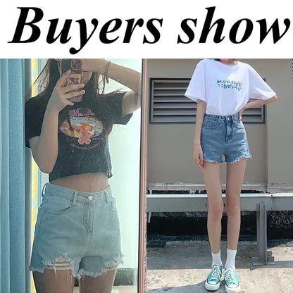 Ripped High Waist Short
