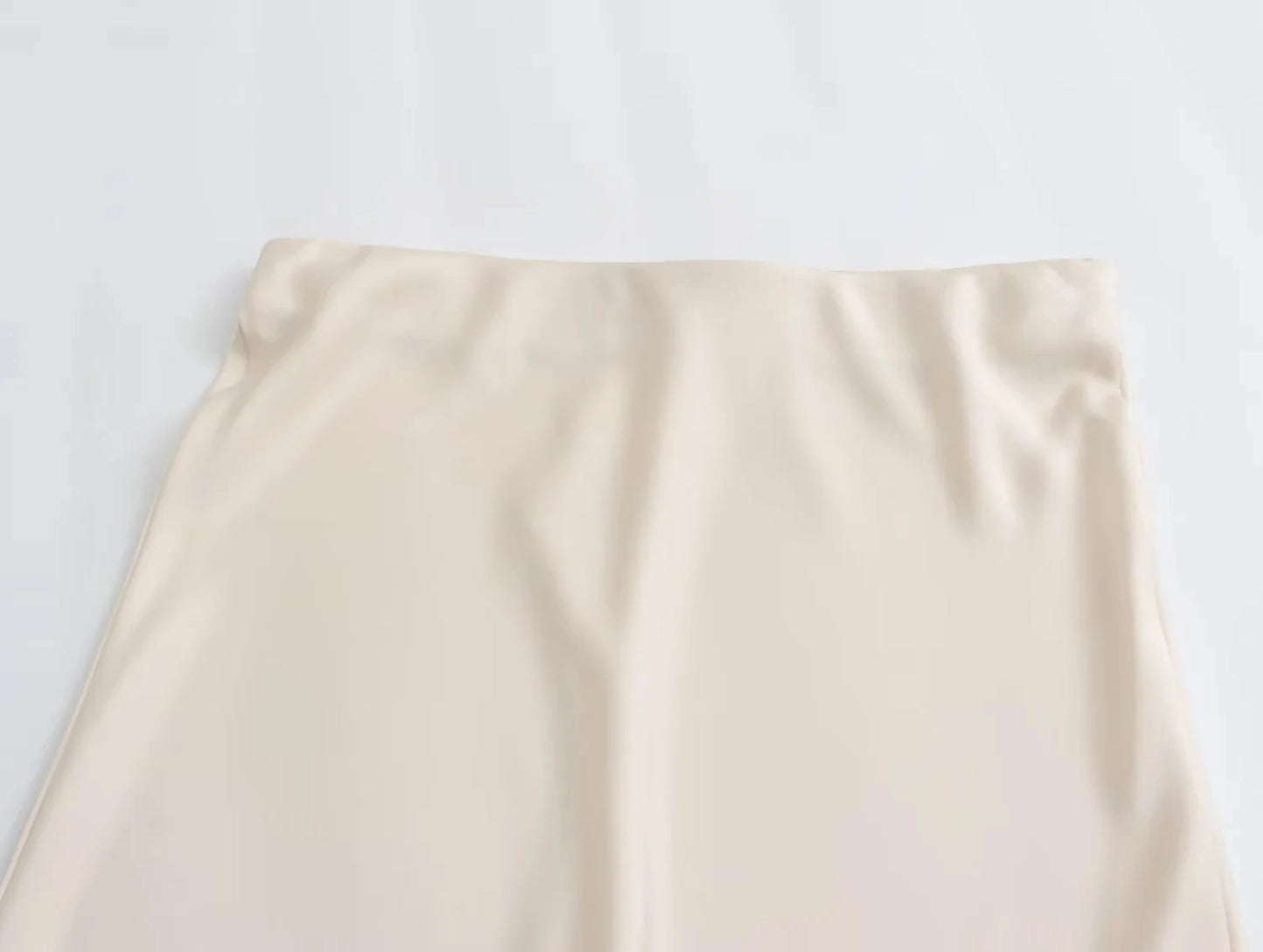 HH 2024 Y2K Casual Women Long Skirt Spring Elastic High Waisted A-Line Casual Female Satin Skirts High Street Lady Skirts
