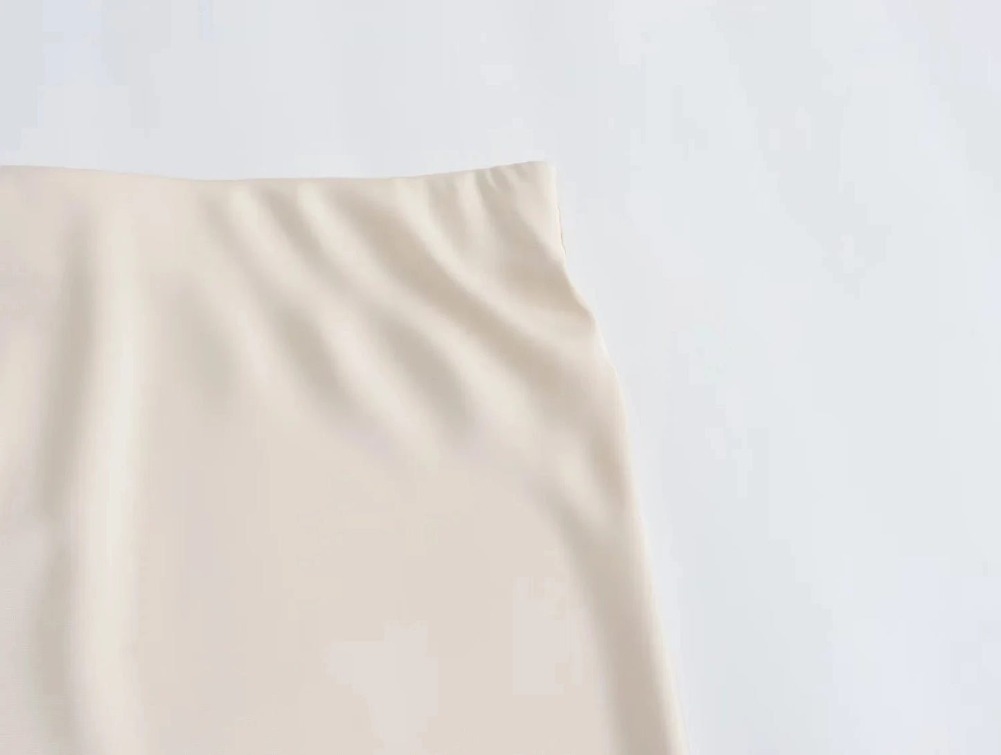 HH 2024 Y2K Casual Women Long Skirt Spring Elastic High Waisted A-Line Casual Female Satin Skirts High Street Lady Skirts