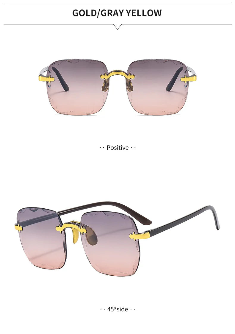 Rimless Square Sunglasses