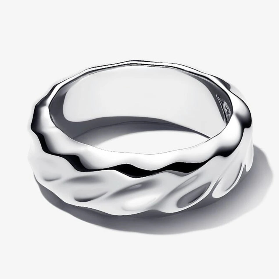 2026 New 925 Silver Love Double Layer Rose Wrong Circle Princess Noble Bow Crown Ring Exquisite DIY Charm Jewelry Gift